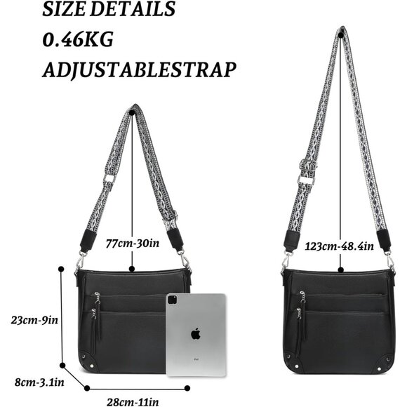 Snake Print Leather Brown Crossbody Bag for Women Chain Strap and Clutch Style - Picture 6 of 7